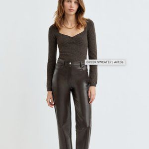 Wilfred Greer Sweater.  Heather Rich Mocha Brown